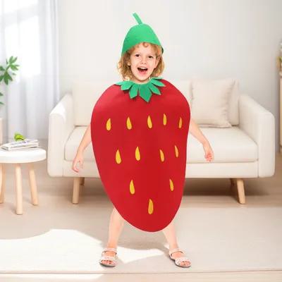 Easy Cosplay Prop - 1 Adet Çilek Meyve Kostümü, Çocuklar